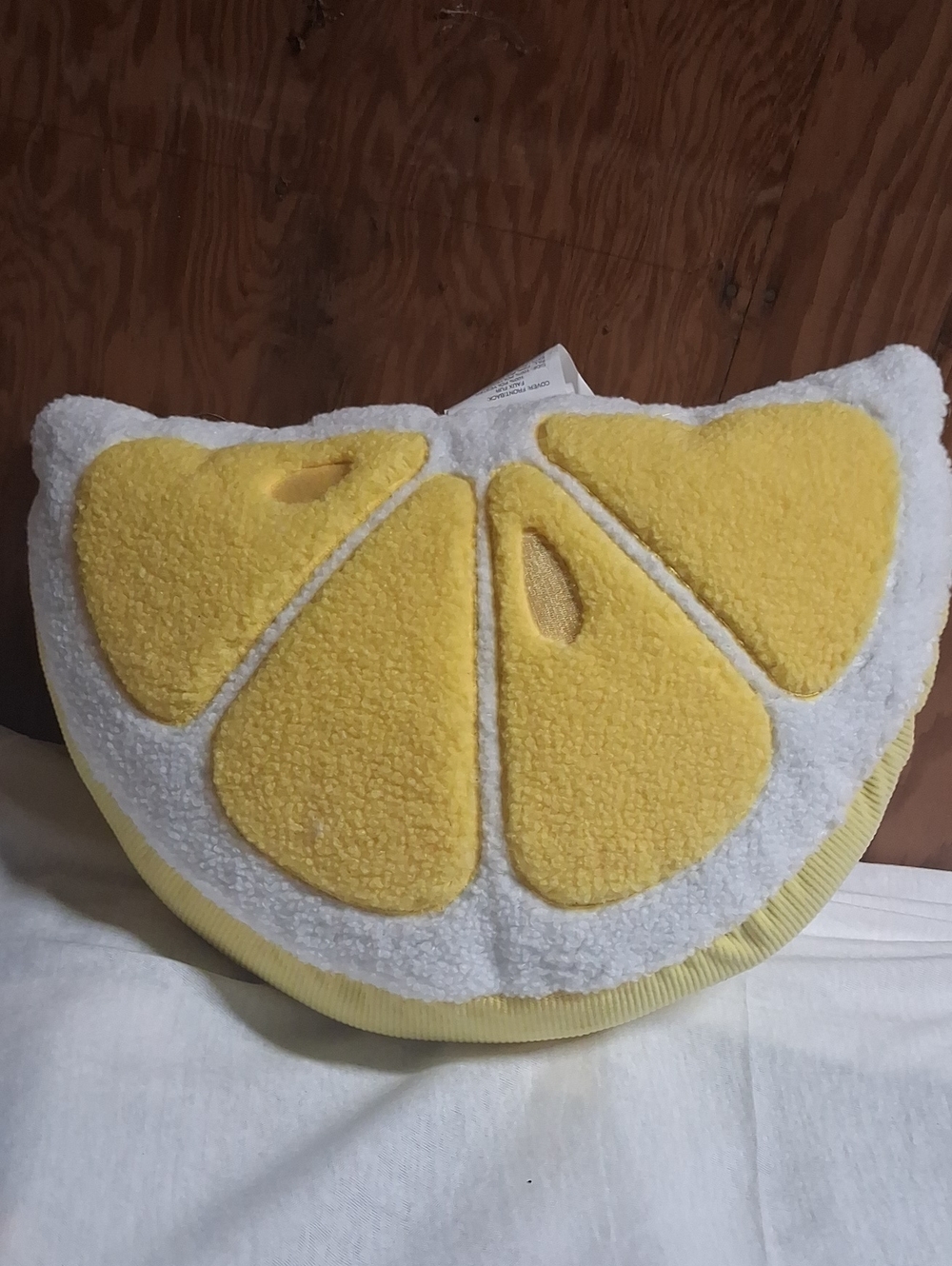 Yellow Lemon Slice Decorative Pillow - Soft Plush Cushion